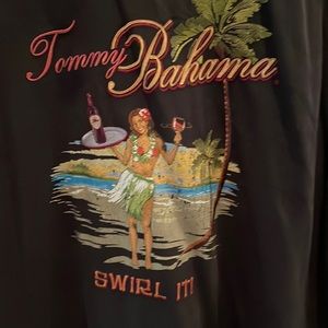 Tommy Bahama silk shirt and black